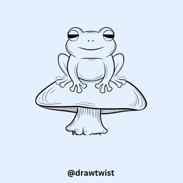 Frog on a Mushroom