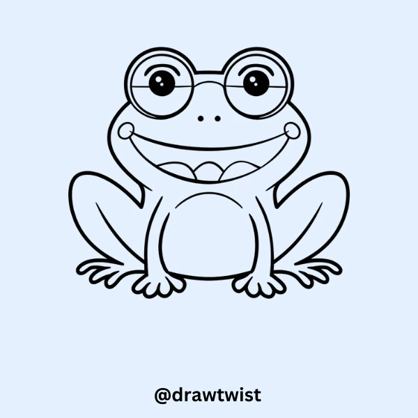 Frog doodle with Glasses