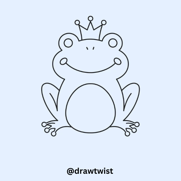 Frog Prince doodle drawing