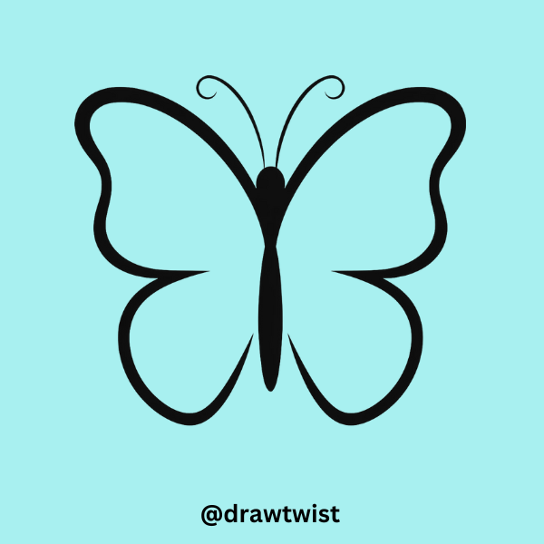 Easy Butterfly Doodle Drawing Ideas 