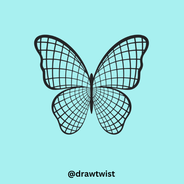 Butterfly with Checkered Wings