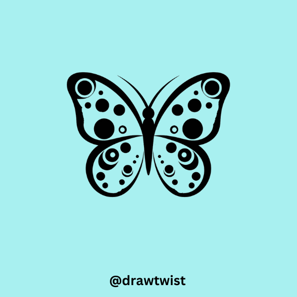 Butterfly with Circular Patterns