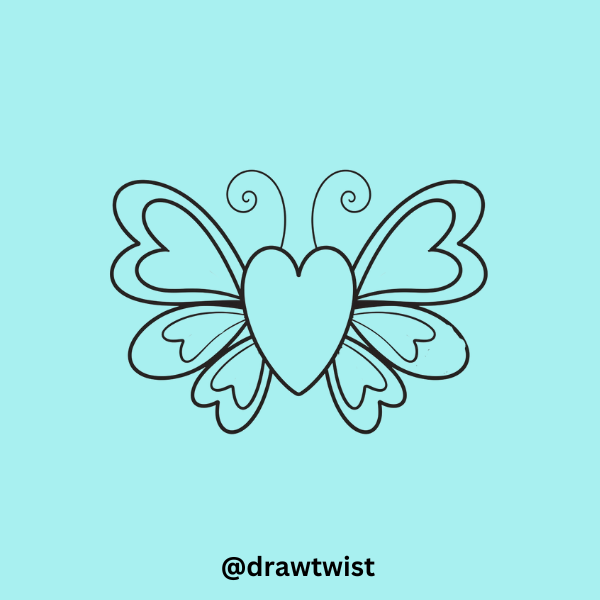 Butterfly with Heart-Shaped Wings 