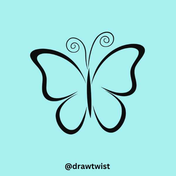 Butterfly with Spiral Antennae