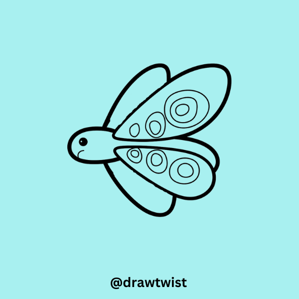 Butterfly with Swirly Wings 