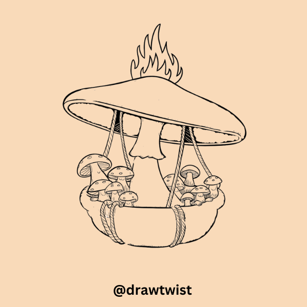 Hot Air Balloon Mushroom