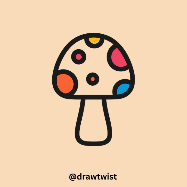 Rainbow Spotted Mushroom