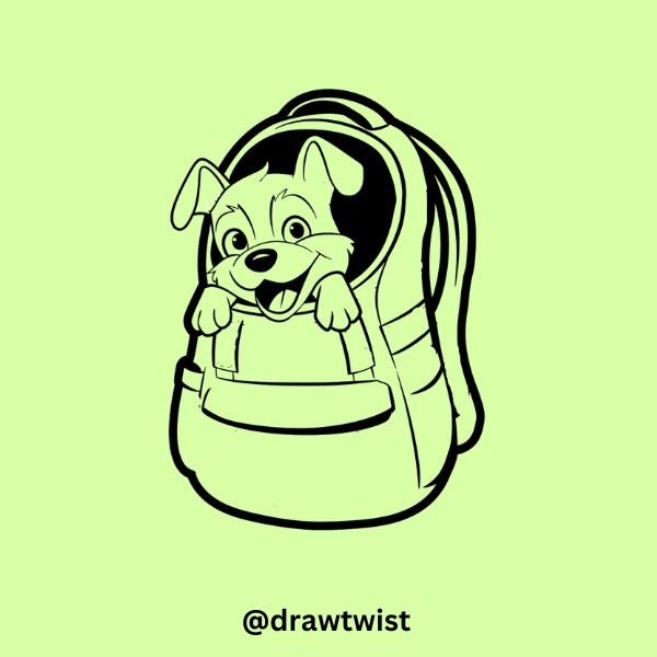 Dog in a Backpack