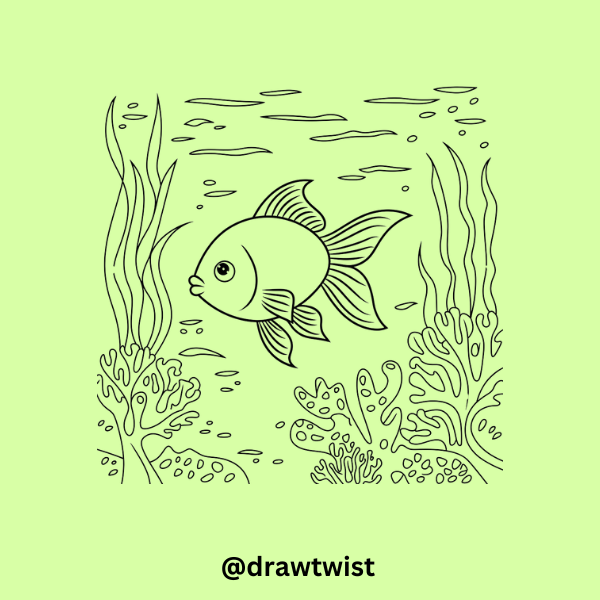 Goldfish in an Ocean Scene