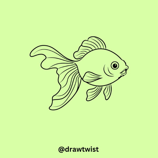 Goldfish with Flowing Fins