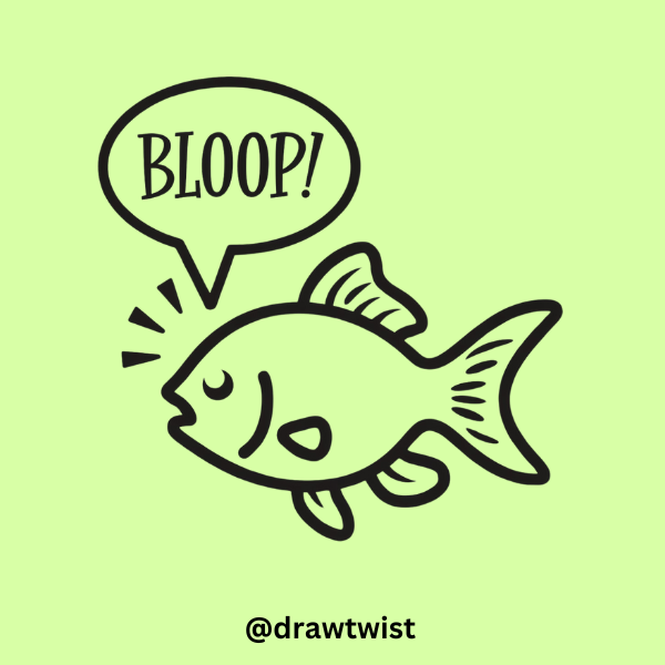 Easy Simple Goldfish Doodle Drawing Ideas