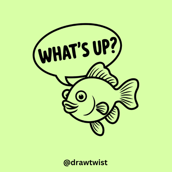 Goldfish with a Speech Bubble