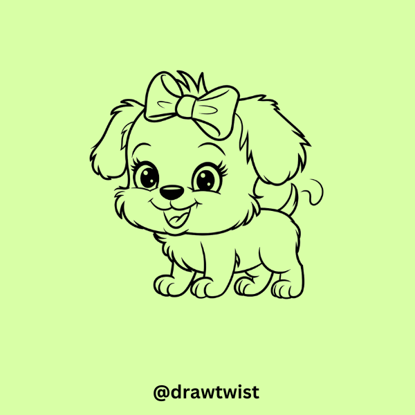 Puppy with a Bow