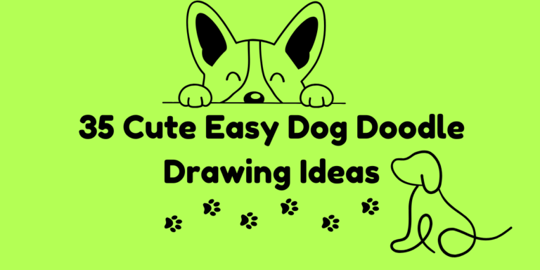 35 Cute Easy Dog Doodle Drawing Ideas