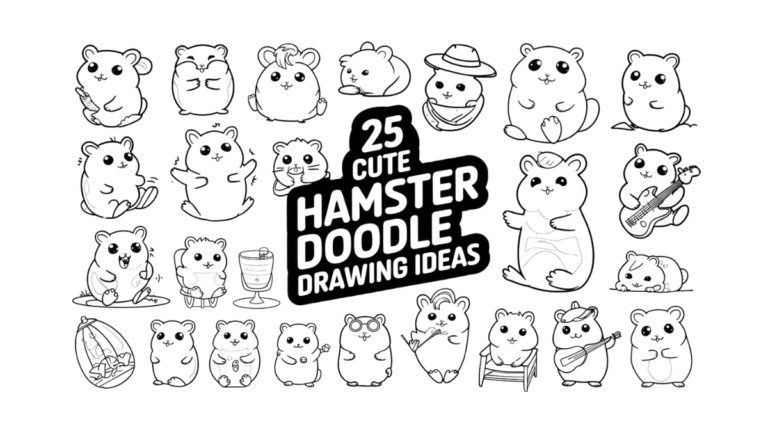 25 Cute Hamster Doodle Drawing Ideas