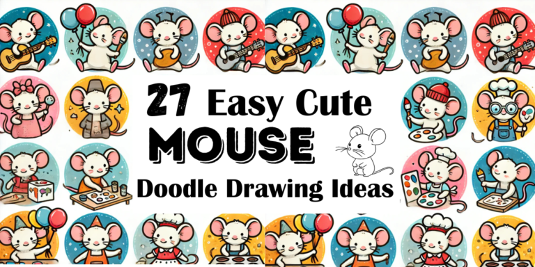 27 Easy Cute Mouse Doodle Drawing Ideas