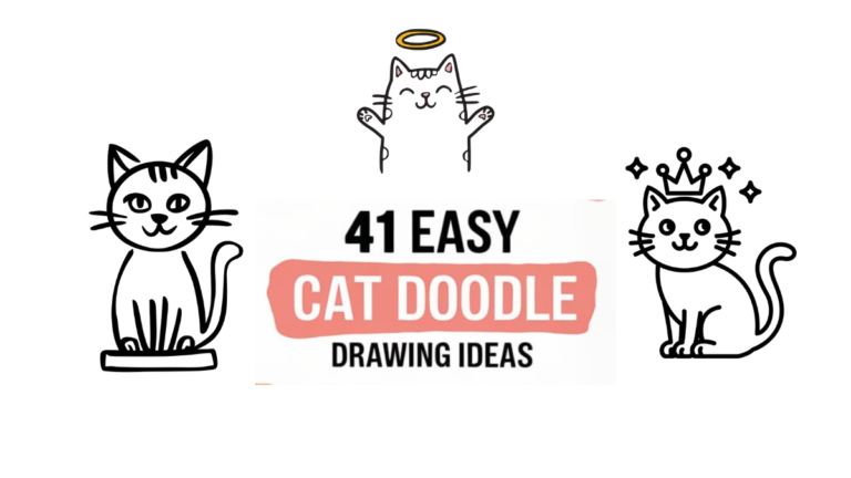 41 Easy Cute Cat Doodle Drawing Ideas