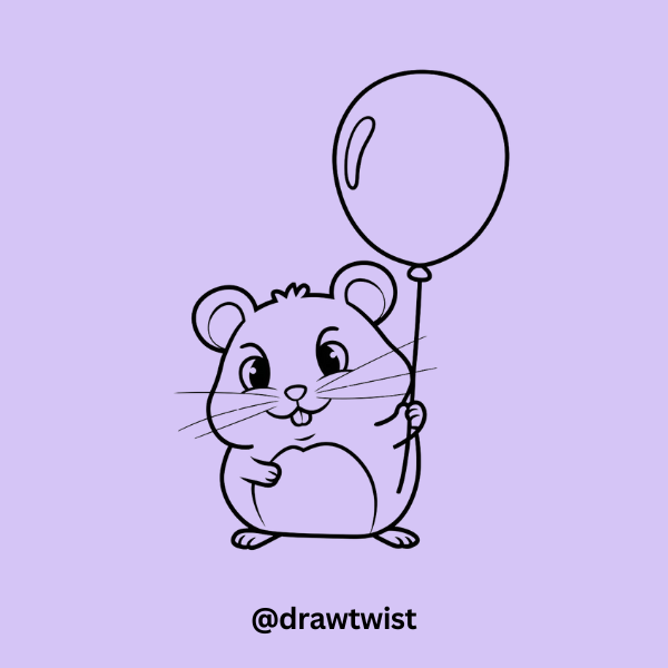 Hamster Holding a Balloon