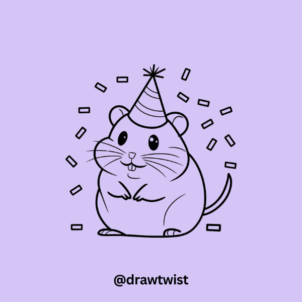 Hamster Wearing a Party Hat