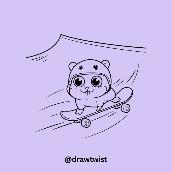 Hamster on a Skateboard