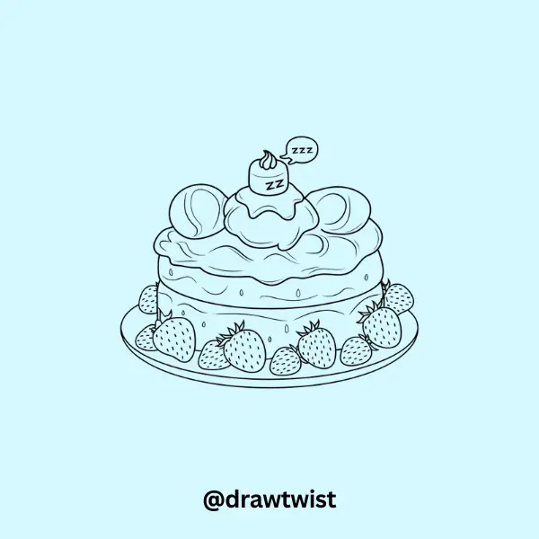 A Cake With Marshmallow Pillows