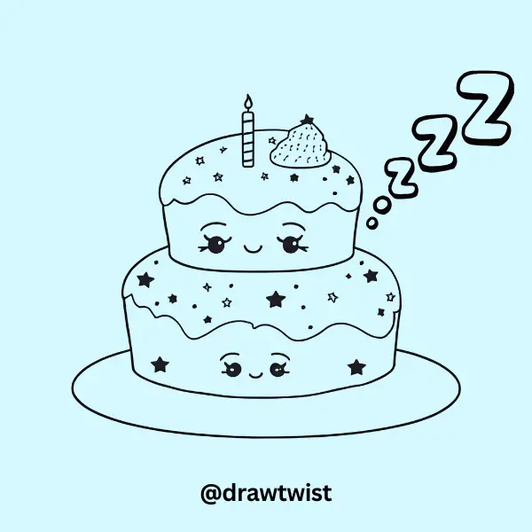 A Sleepy Cake With a Blanket of Frosting