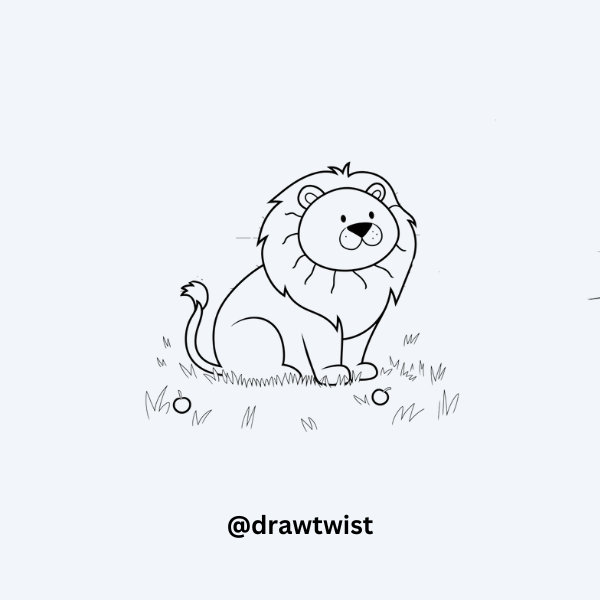 Chubby Lion Sitting