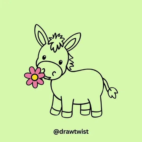 Donkey Under an Umbrella