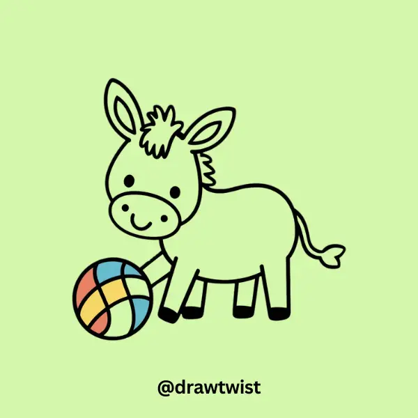 Donkey Playing With a Ball