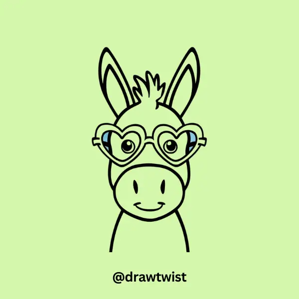 Donkey With Heart-Shaped Glasses