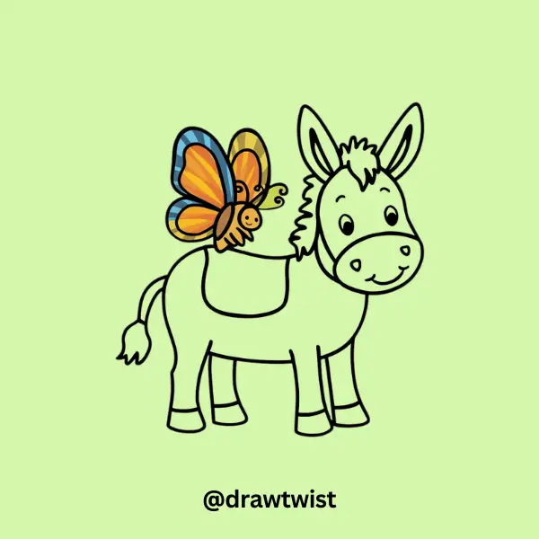 Donkey With a Butterfly