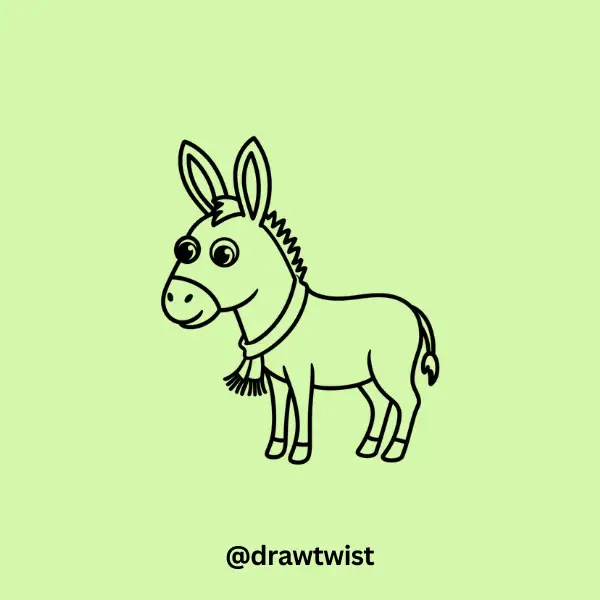 Donkey With a Scarf