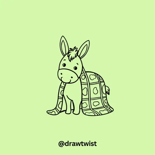Donkey Wrapped in a Blanket