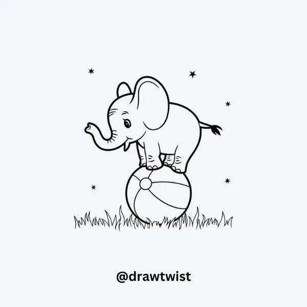 Elephant Balancing on a Ball