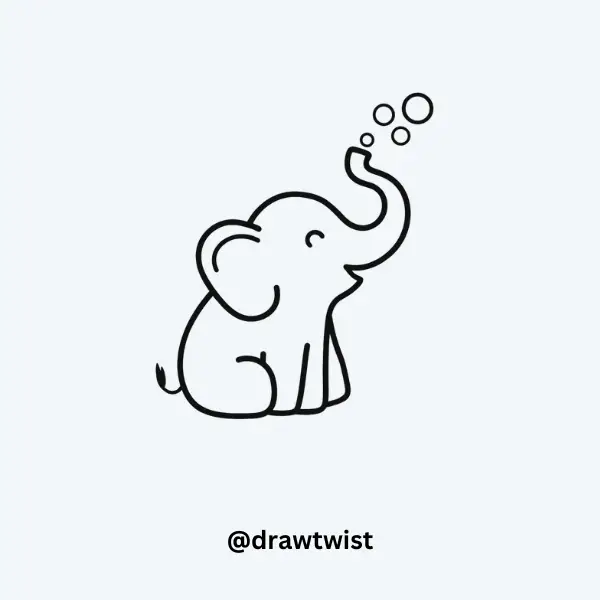 Elephant Blowing Bubbles