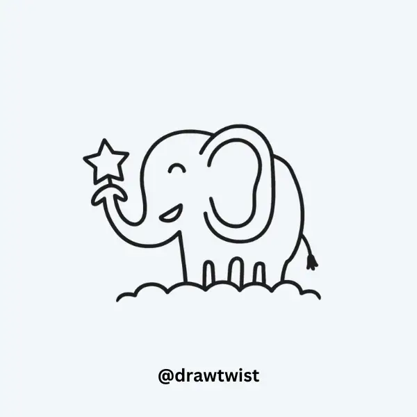 Elephant Holding a Star