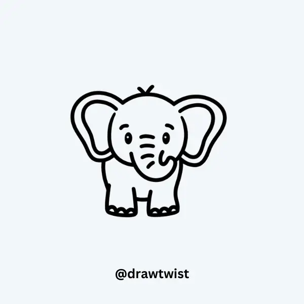 Elephant Playing Peekaboo