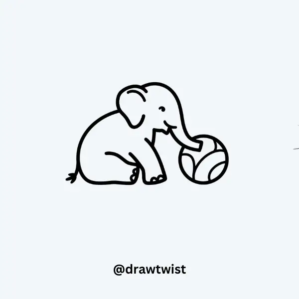 Elephant Playing With a Ball