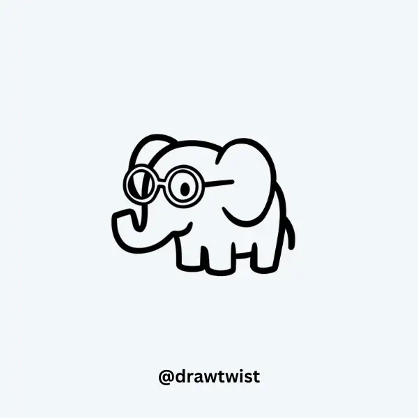  Elephant Wearing Glasses
