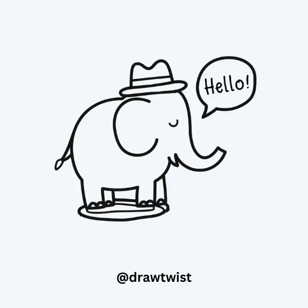 Elephant Wearing a Hat
