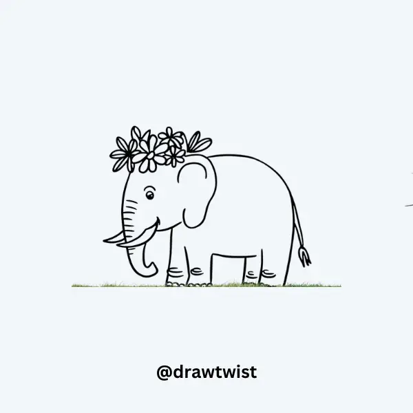  Elephant With a Flower Crown