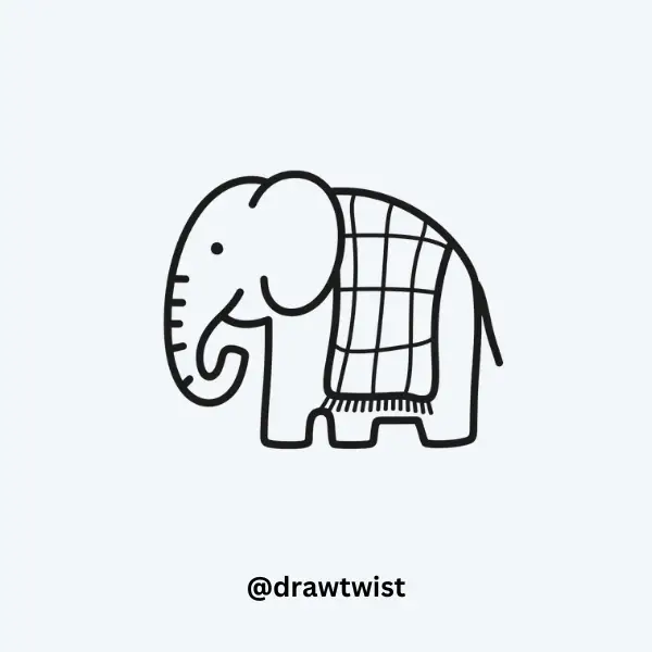 Elephant Wrapped in a Blanket