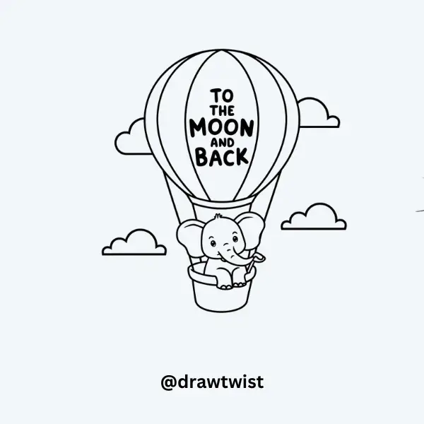  Elephant in a Hot Air Balloon
