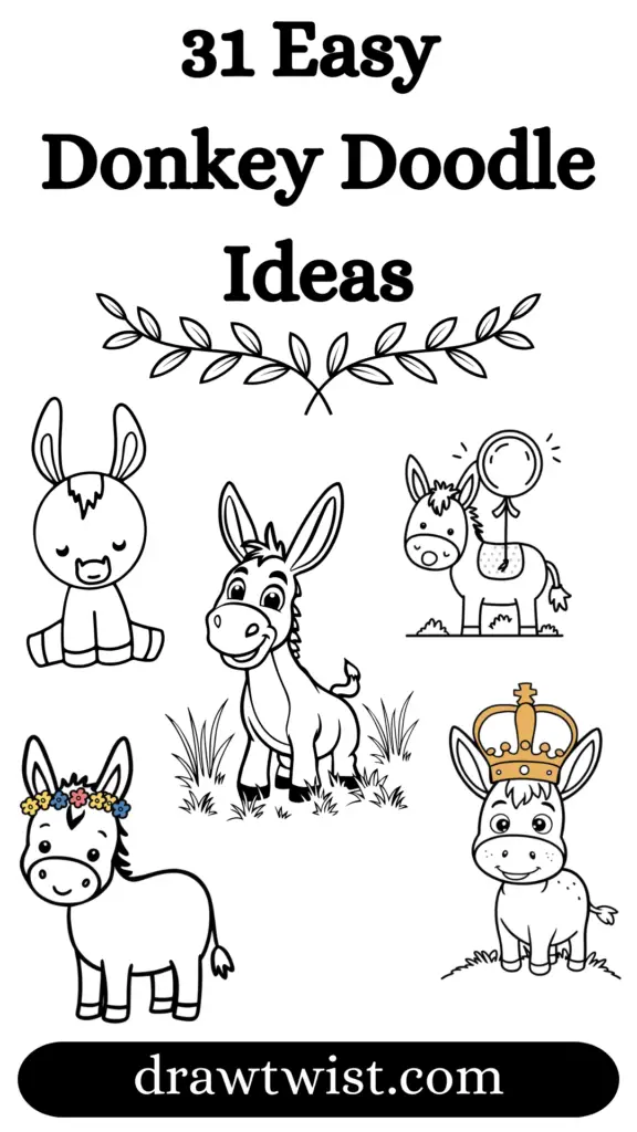 Donkey Doodle Drawing Ideas