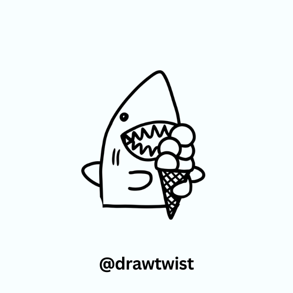 Shark Eating Ice Cream