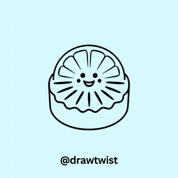 A Cake With a Lemon Slice Smile