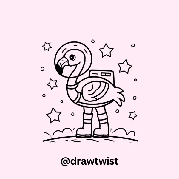 Astronaut Flamingo