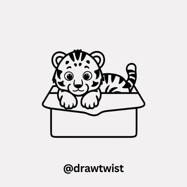 Baby Tiger in a Box