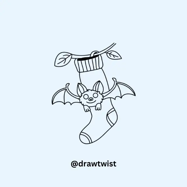 Bat Snuggled in a Sock