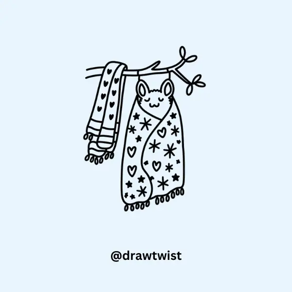 Bat Wrapped in a Blanket
